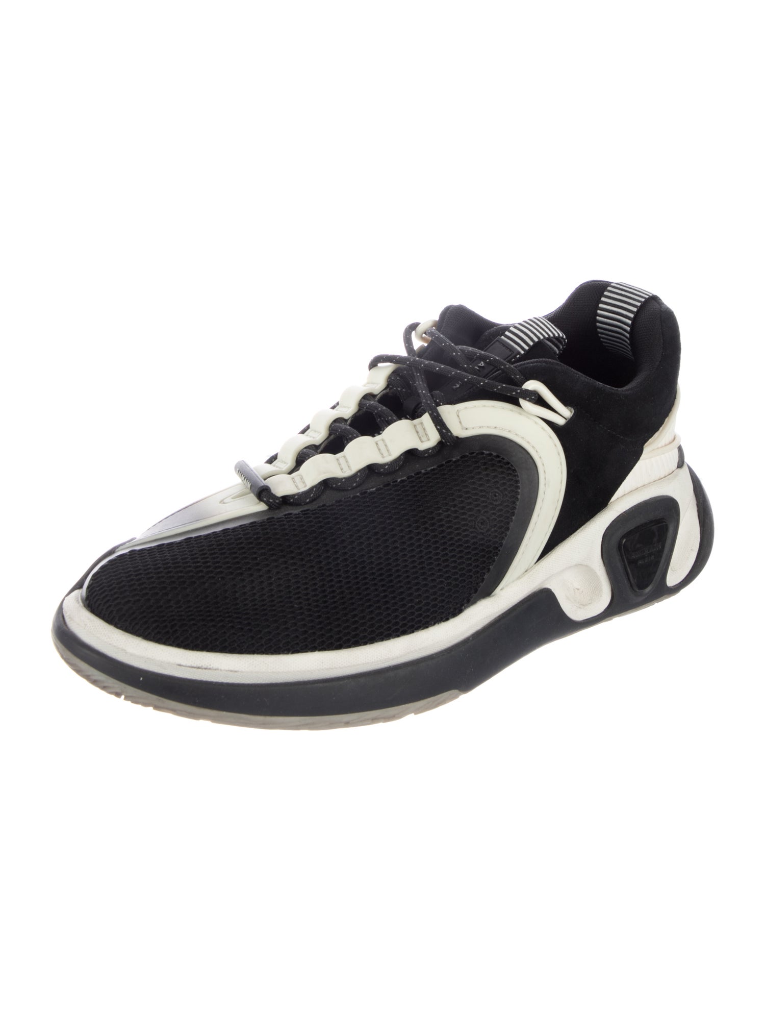 Balmain Mesh Colorblock Pattern Sneakers