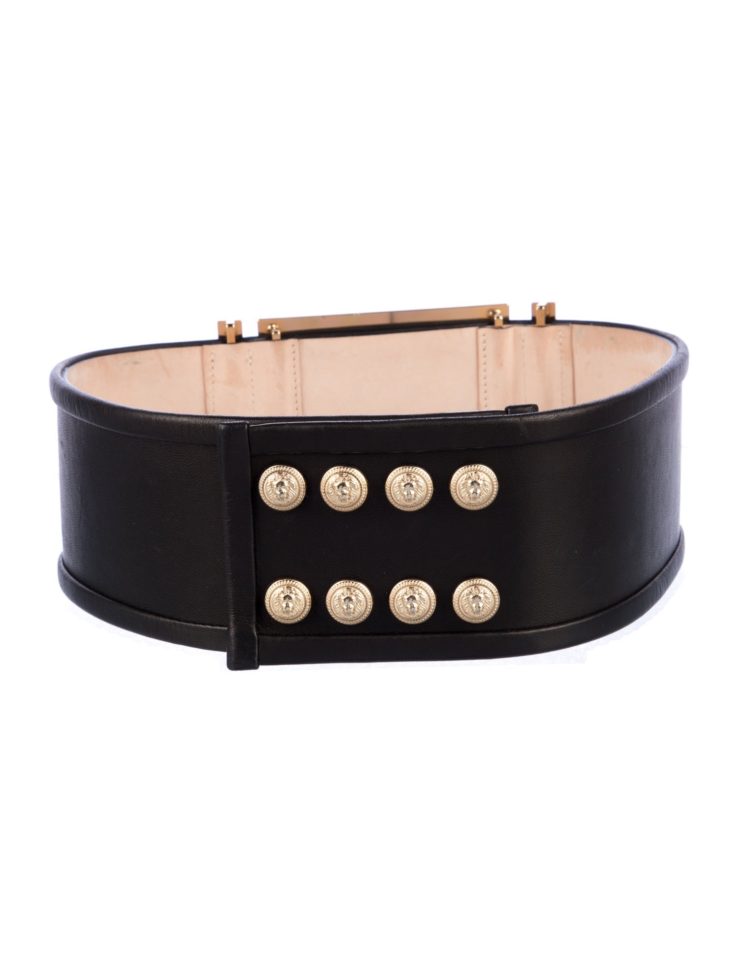 Balmain Wide Leather Belt