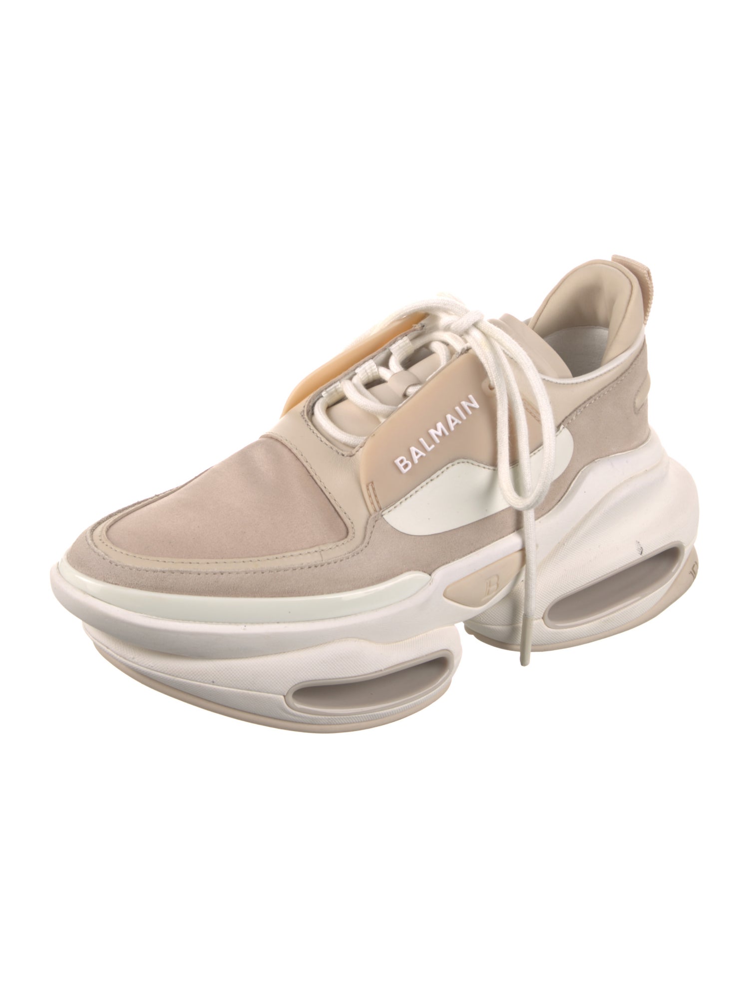 Balmain Suede Chunky Sneakers
