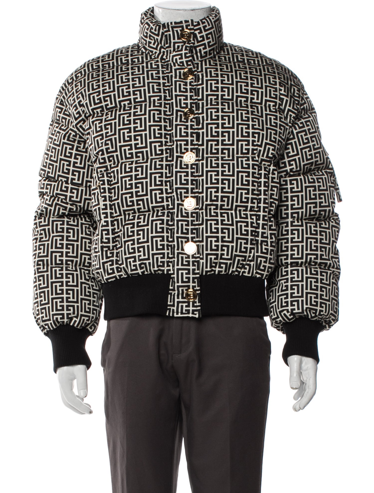 Balmain Printed Puffer Coat w/ Tags