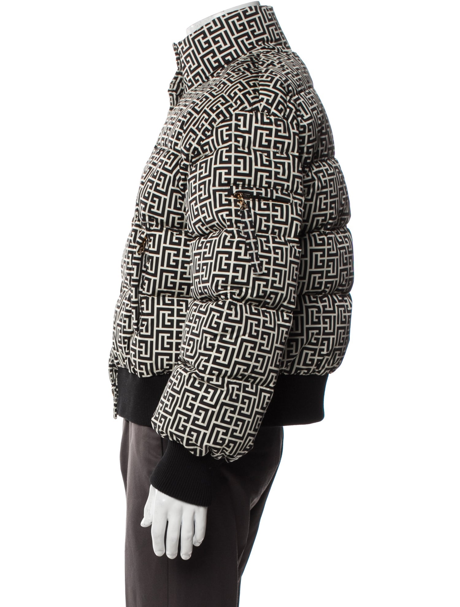 Balmain Printed Puffer Coat w/ Tags