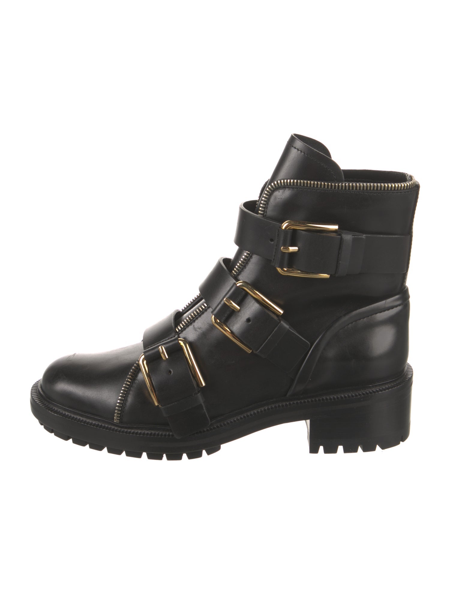 Balmain Leather Combat Boots