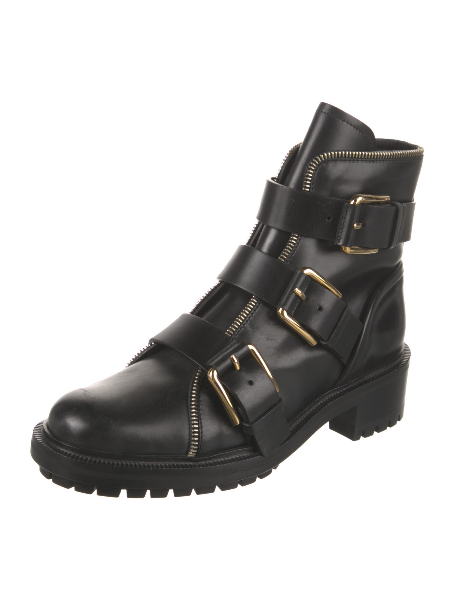 Balmain Leather Combat Boots