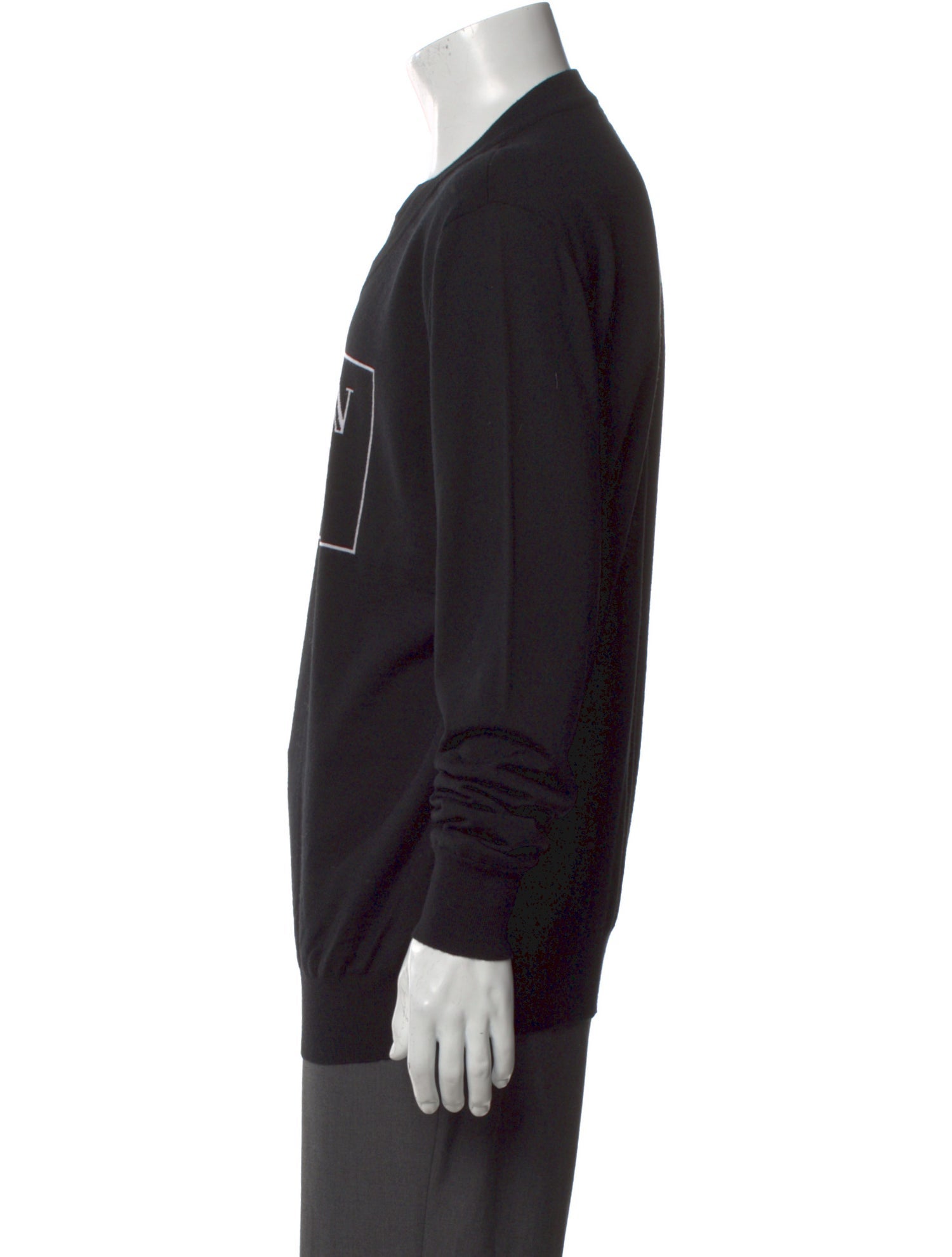 Balmain Virgin Wool Graphic Print Pullover