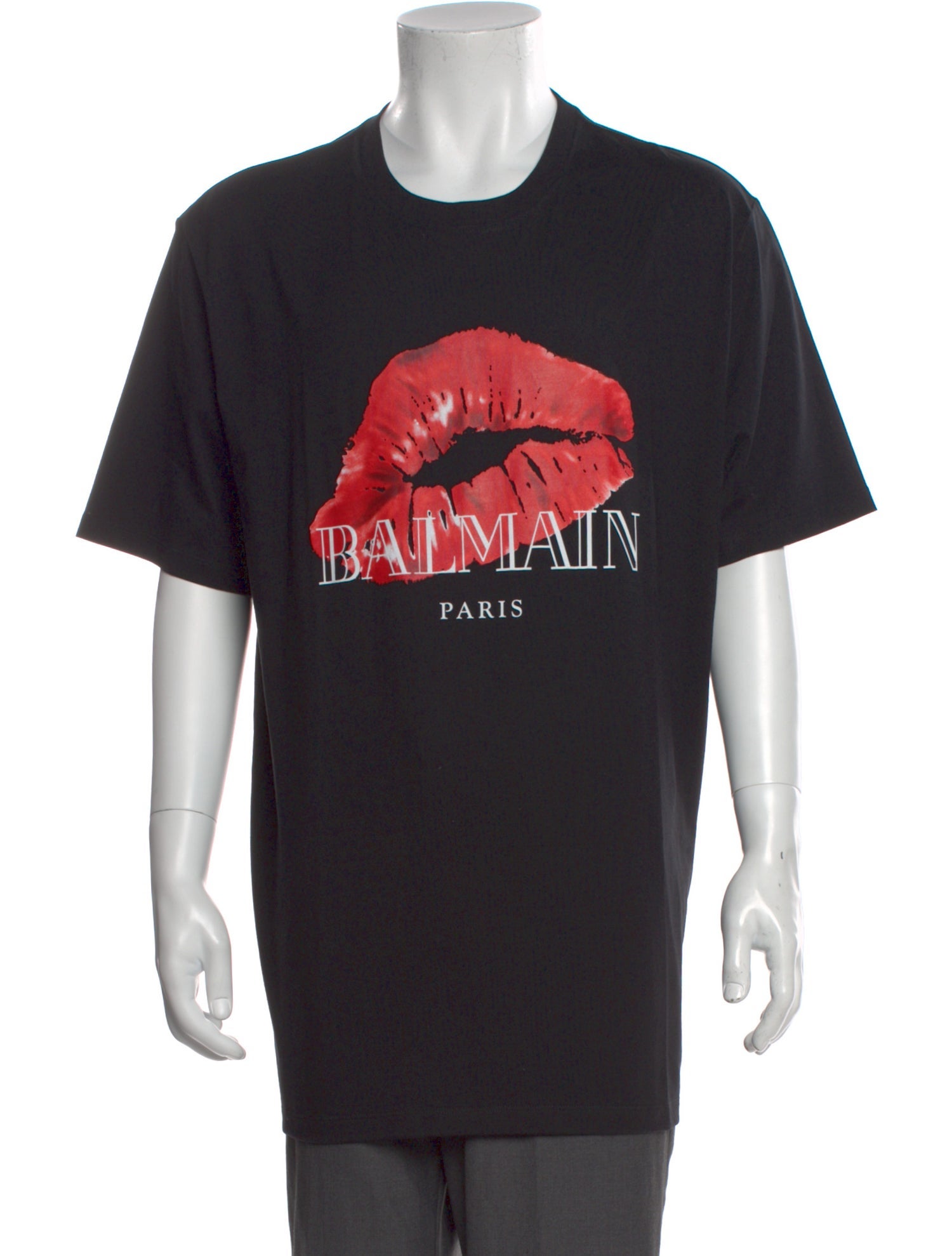 Balmain Signature Logo Graphic Print T-Shirt w/ Tags