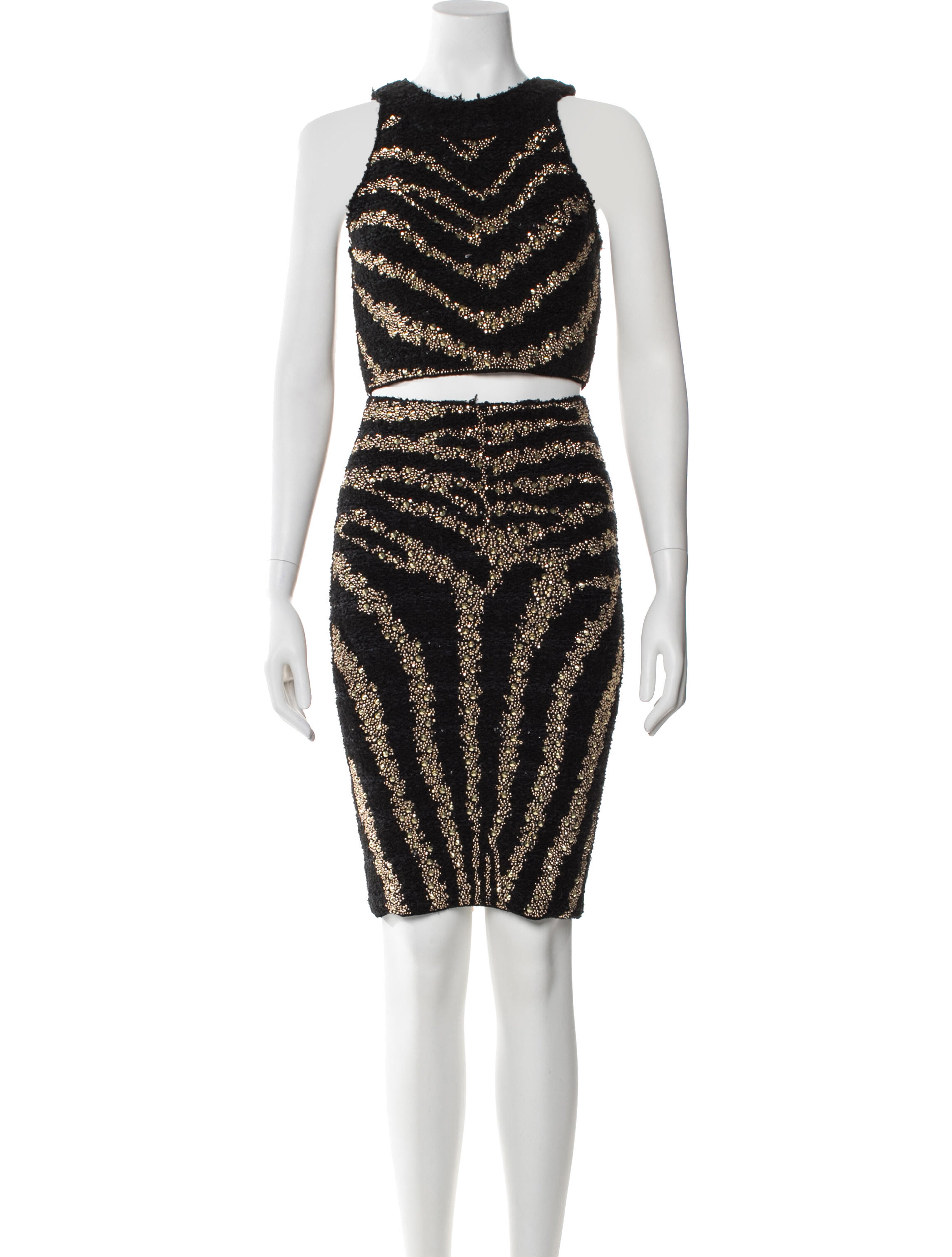 Animal Print Studded Accents Skirt Set