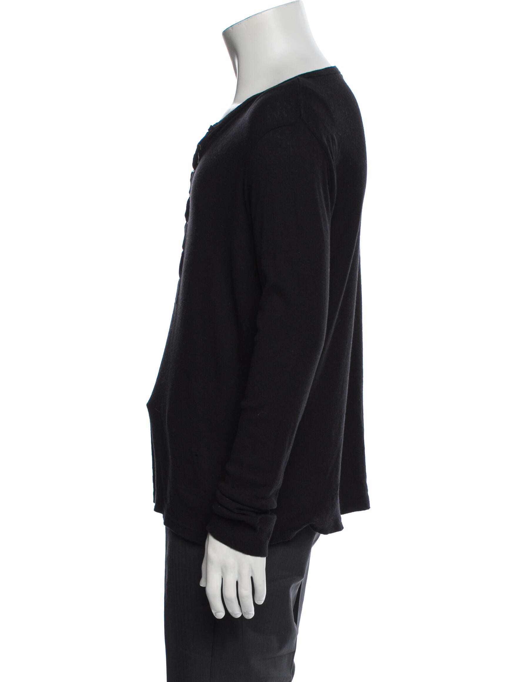 Balmain Crew Neck Long Sleeve Henley