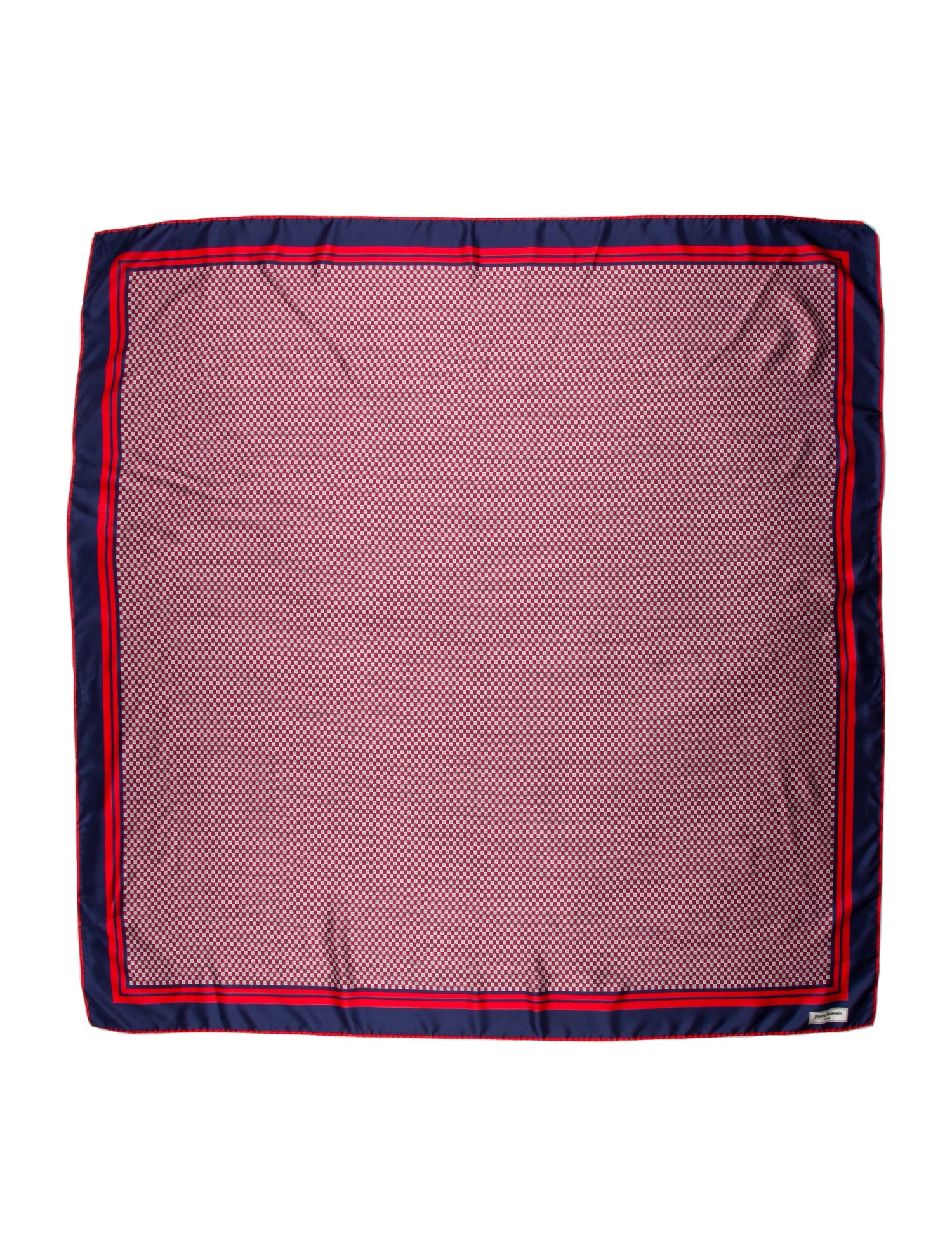 Balmain Silk Plaid Print Scarf