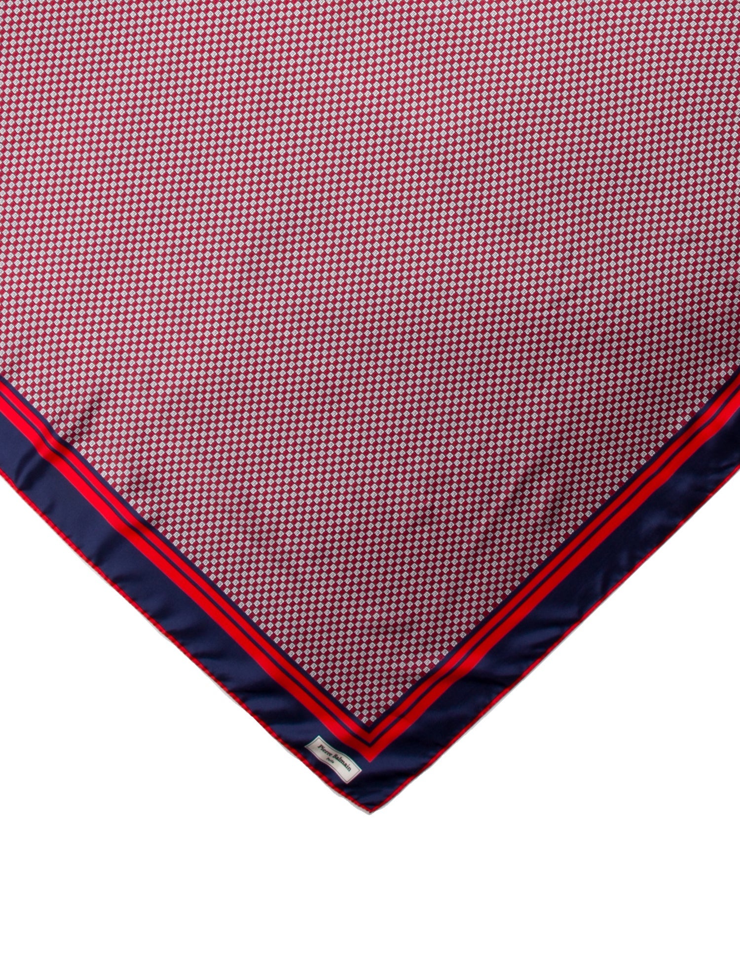 Balmain Silk Plaid Print Scarf