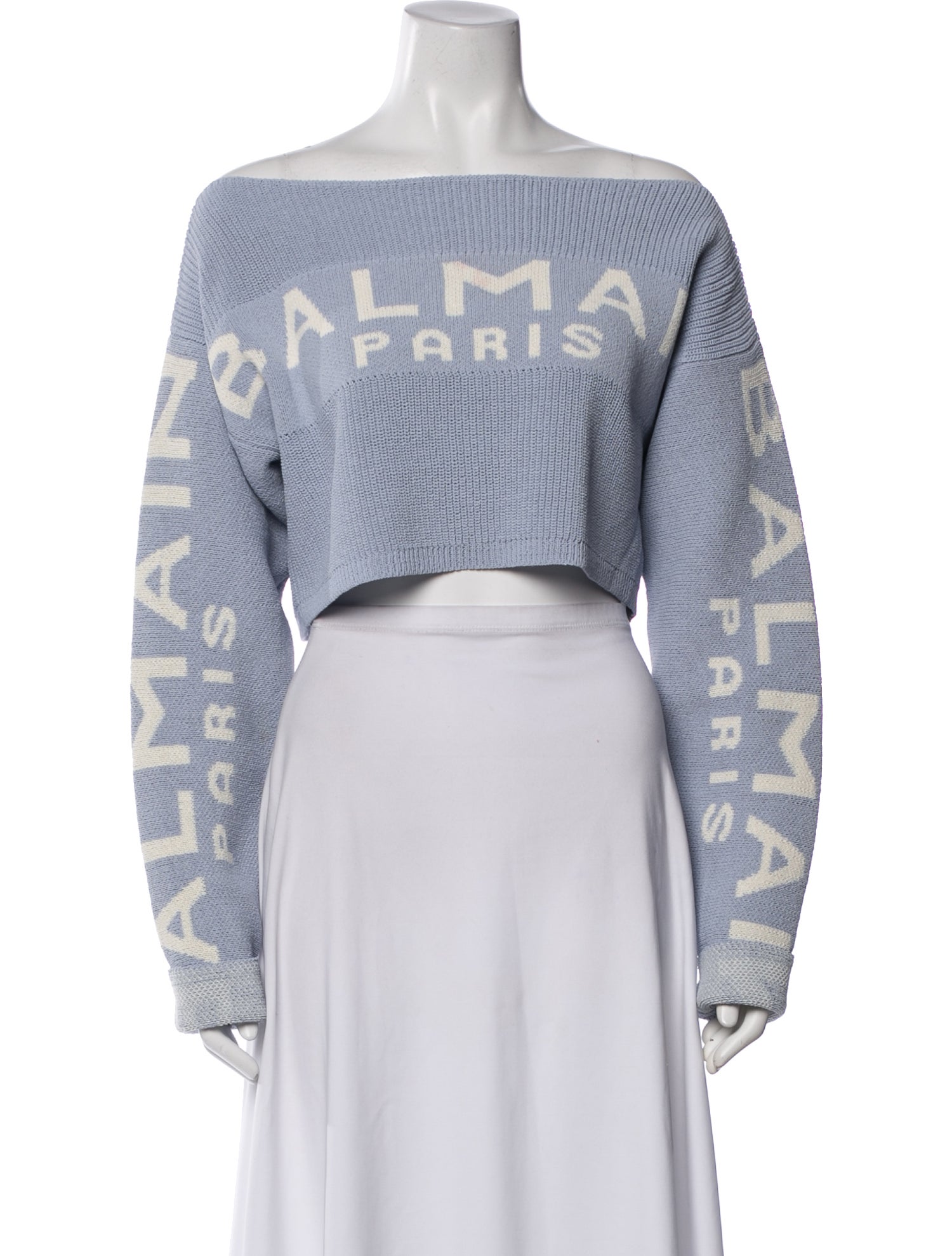 Balmain Wool Graphic Print Sweater