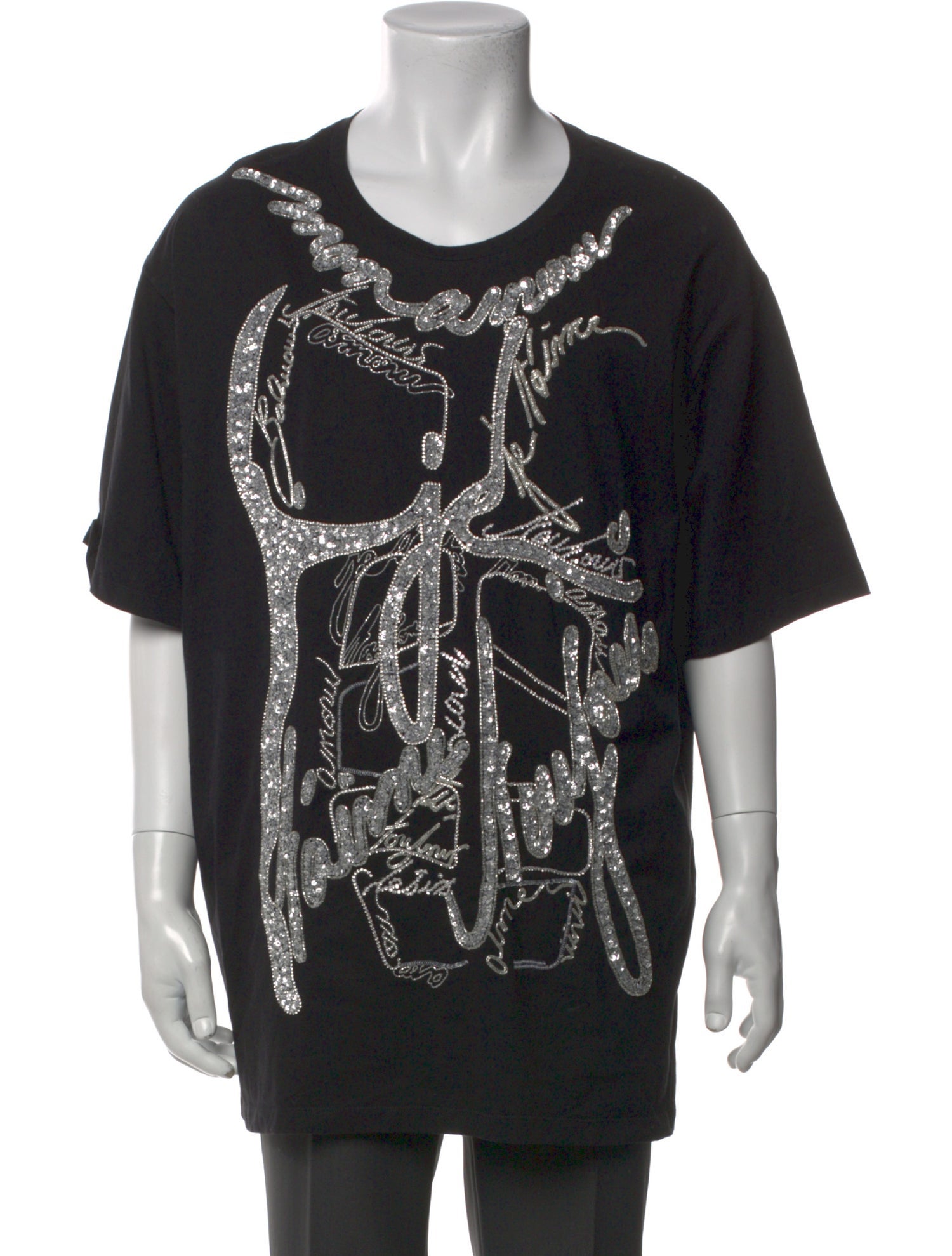 Balmain Printed Scoop Neck T-Shirt