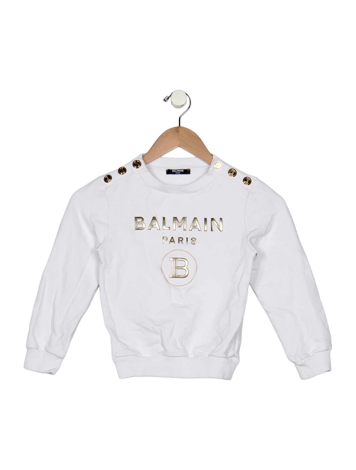Balmain Girls Branded Snap Closure Top