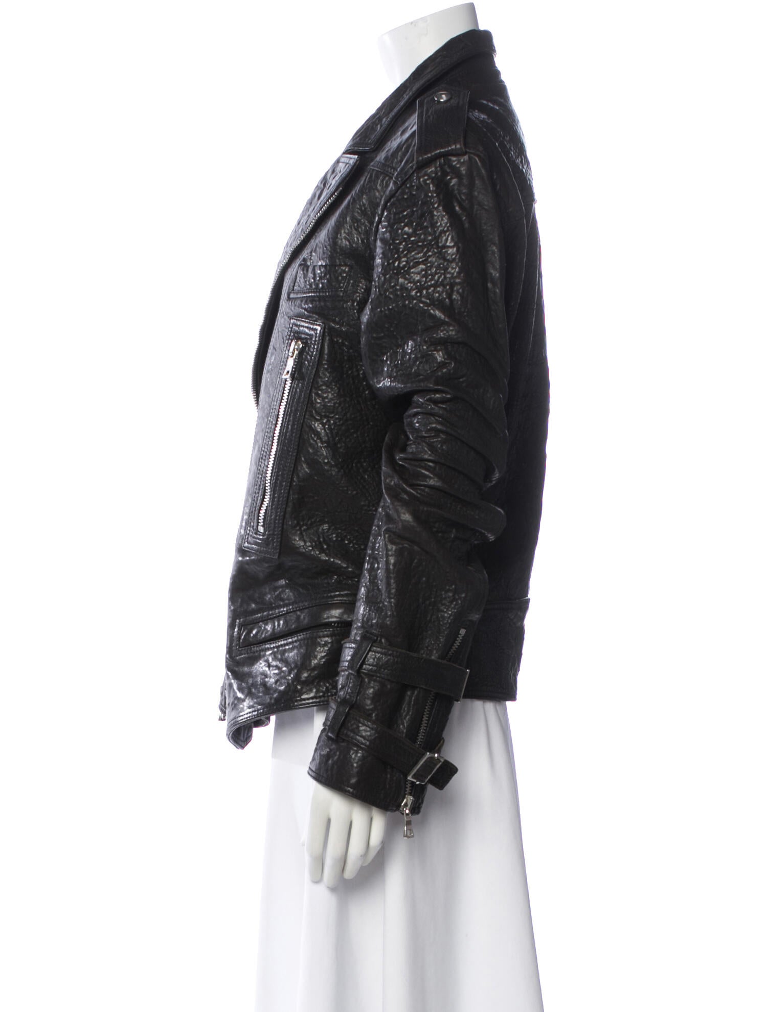 Balmain Lambskin Moto Jacket