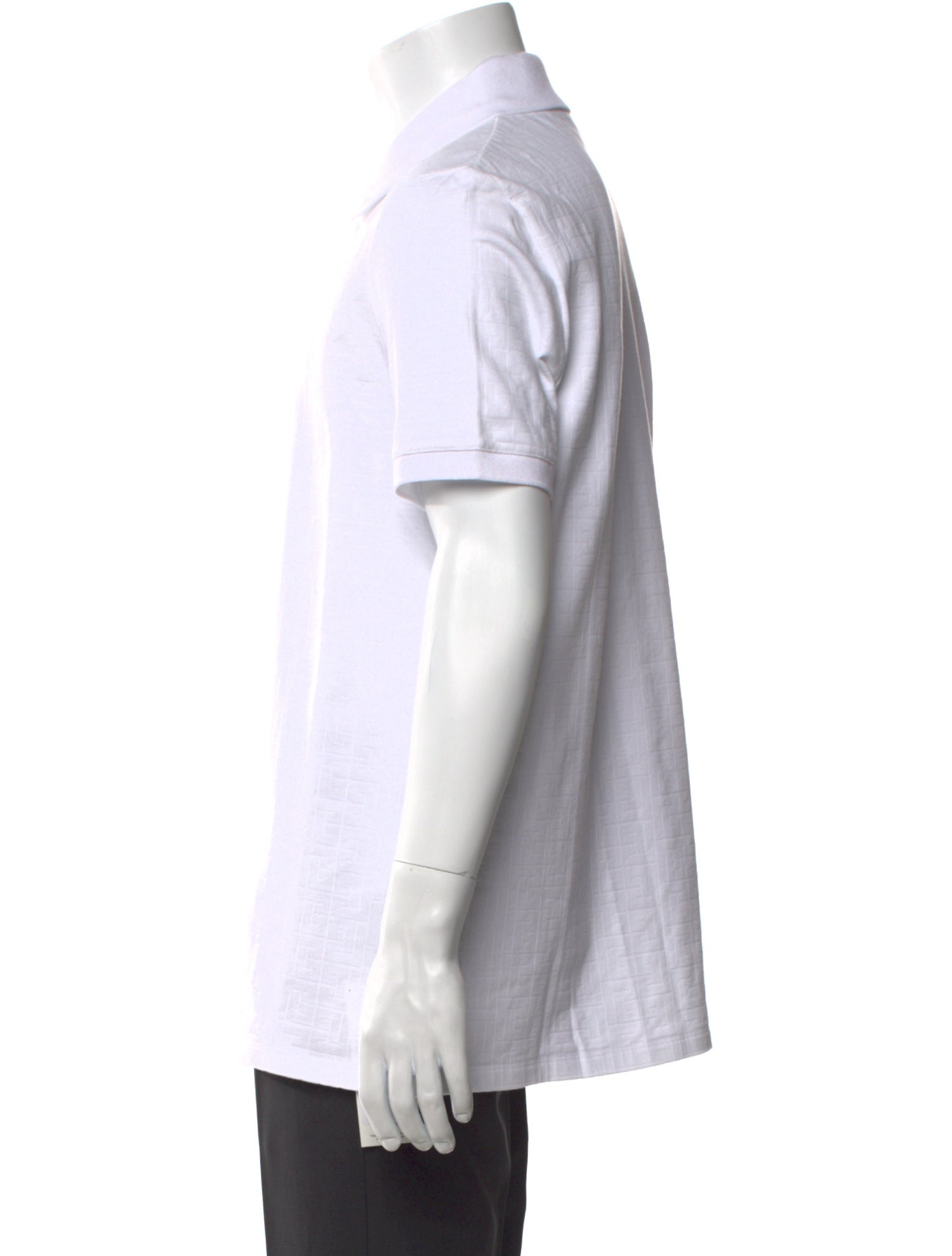 Balmain Patterned Collar Polo Shirt