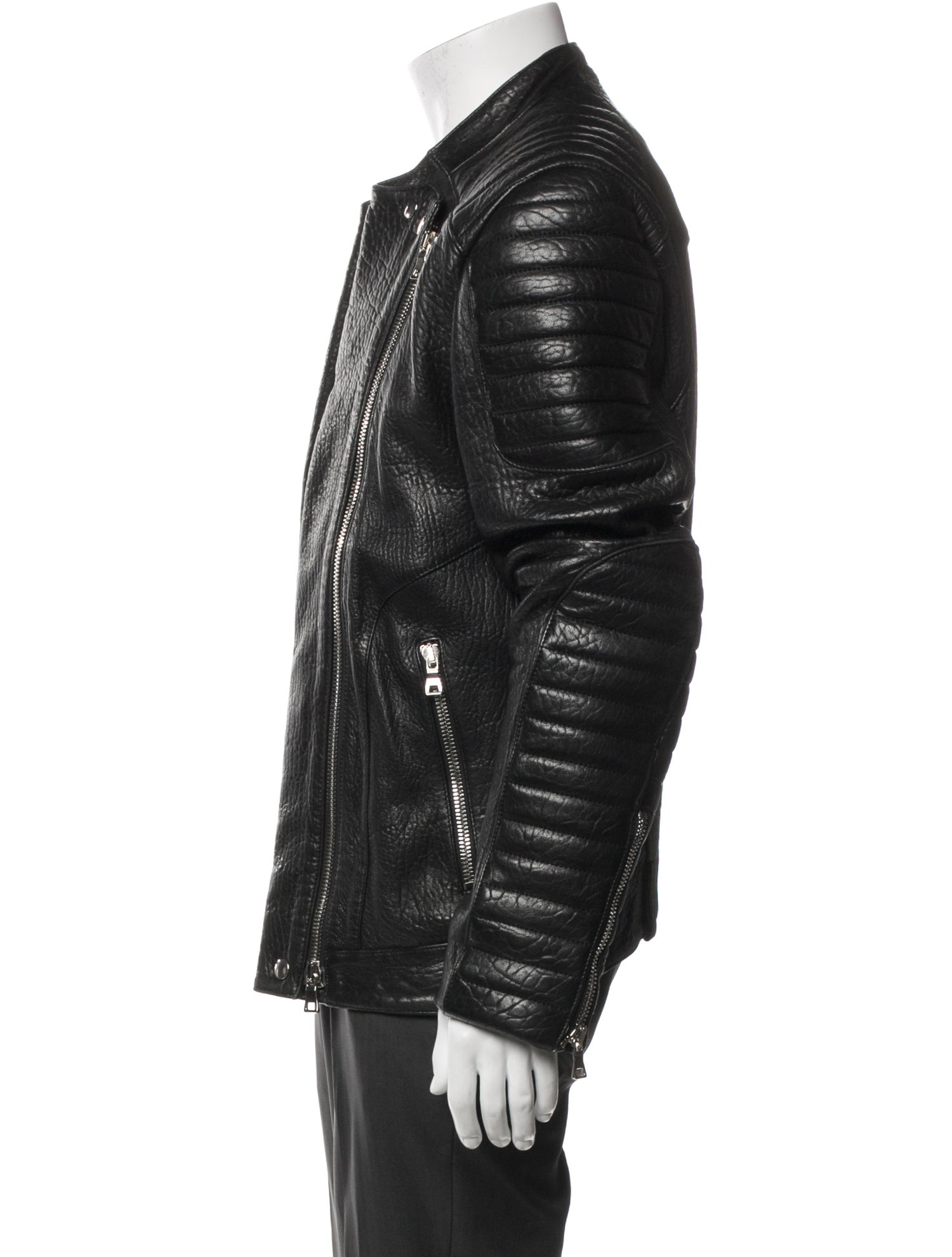 Balmain Lambskin Moto Jacket