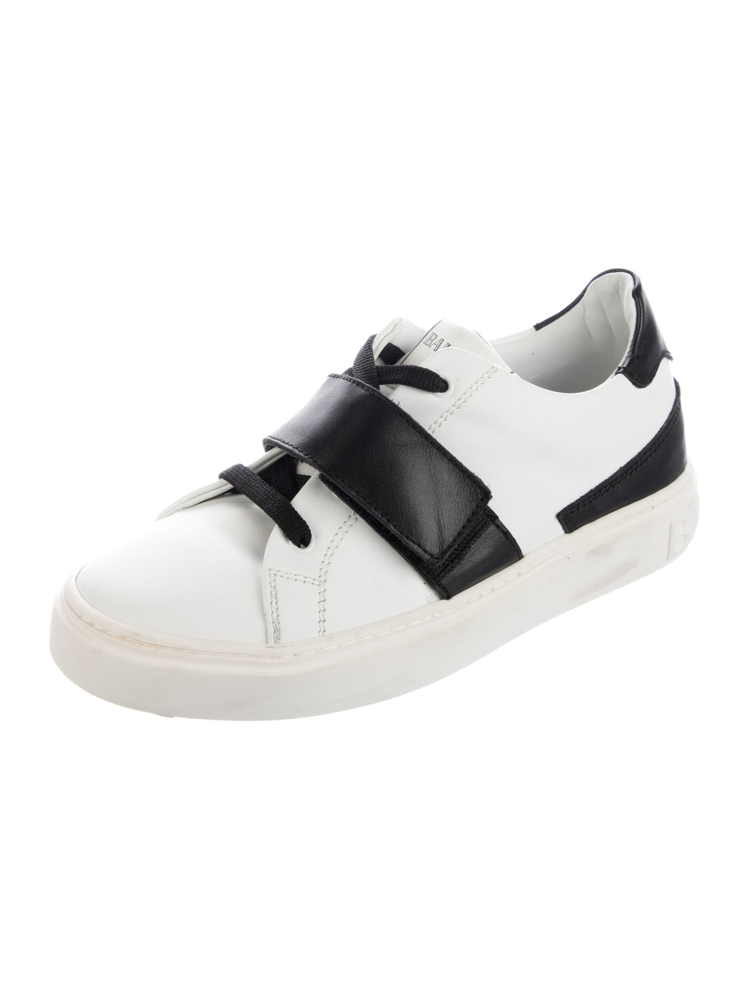 Balmain Leather Low Top Sneakers