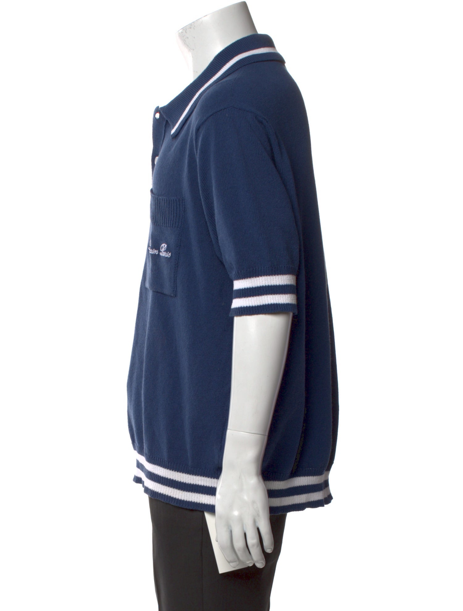 Balmain Collar Short Sleeve Polo Sweater