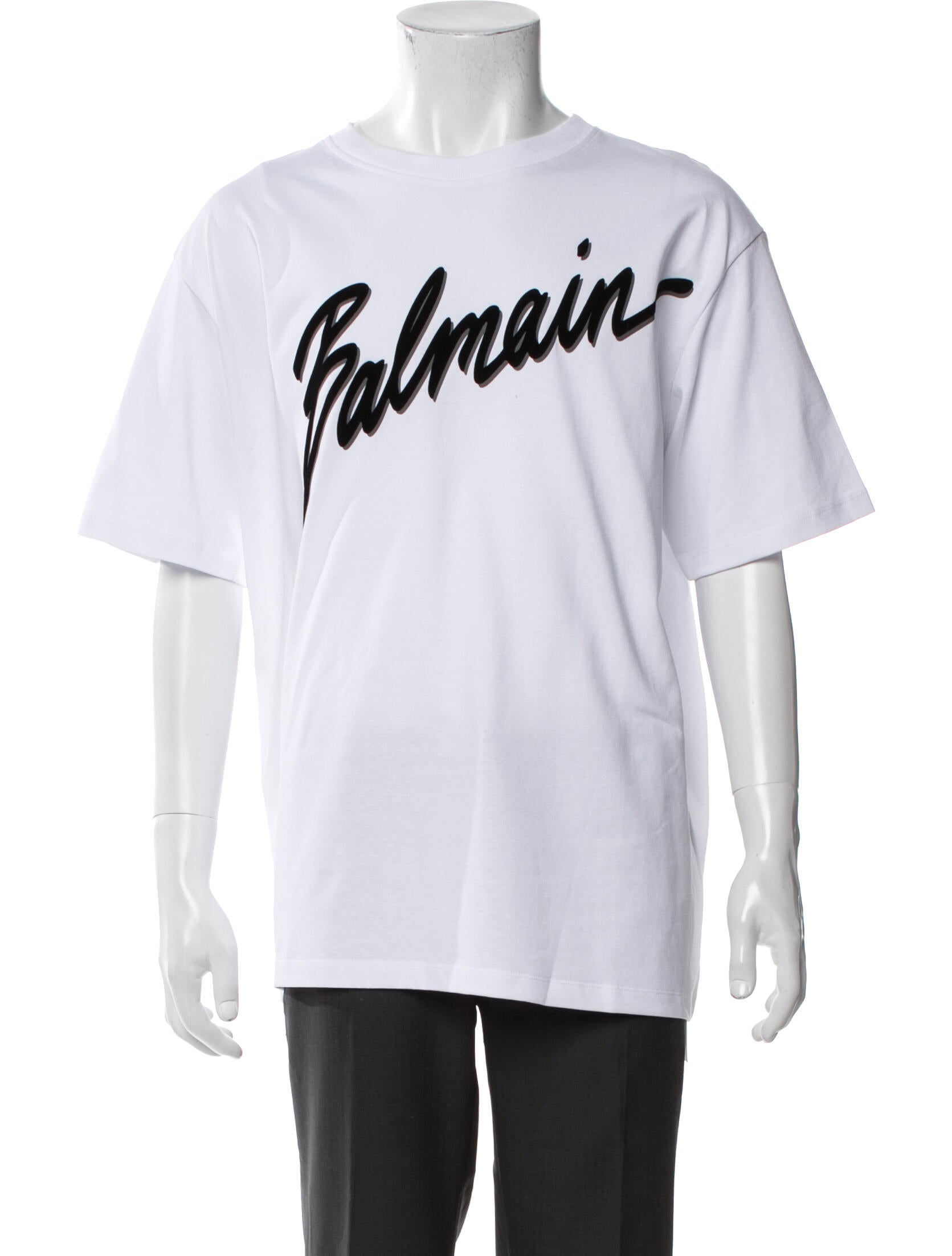Balmain Graphic Print Crew Neck T-Shirt w/ Tags