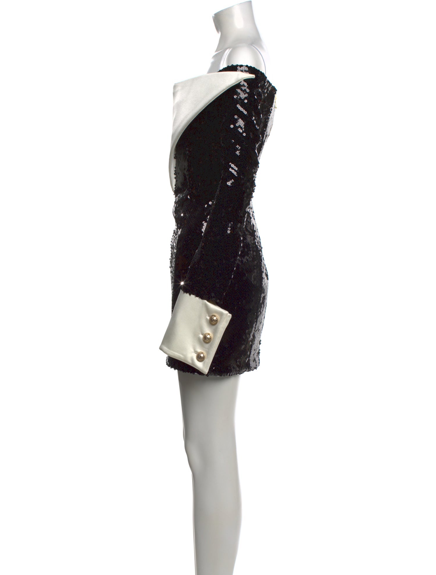 balmain black short dress Balmain