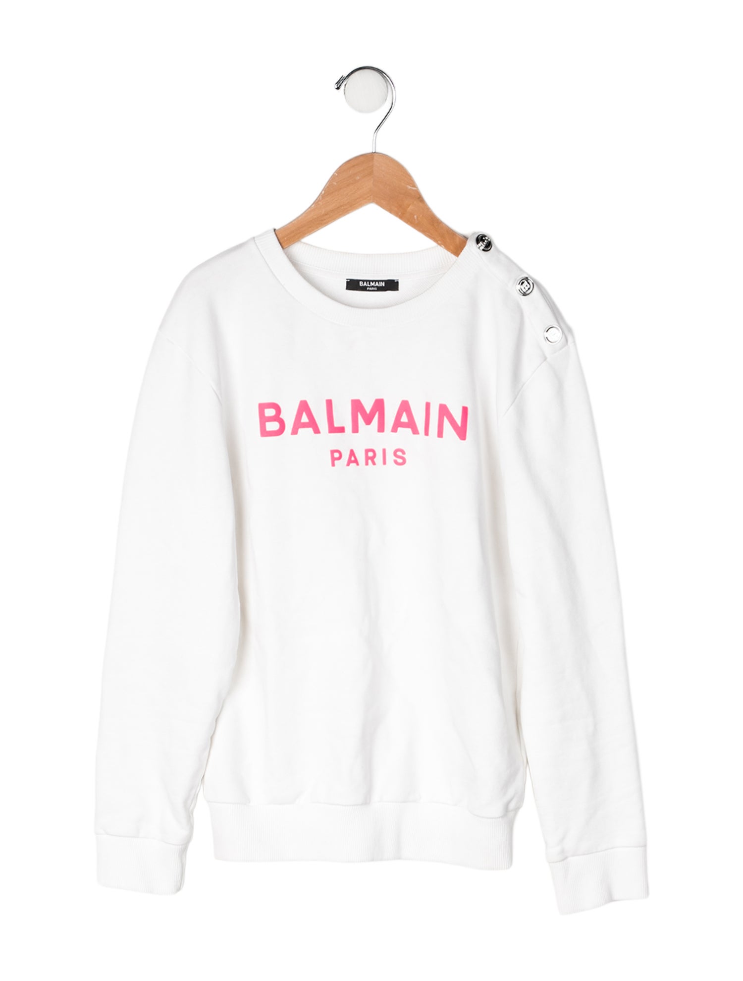 Balmain Cotton Logo Print Sweatshirt