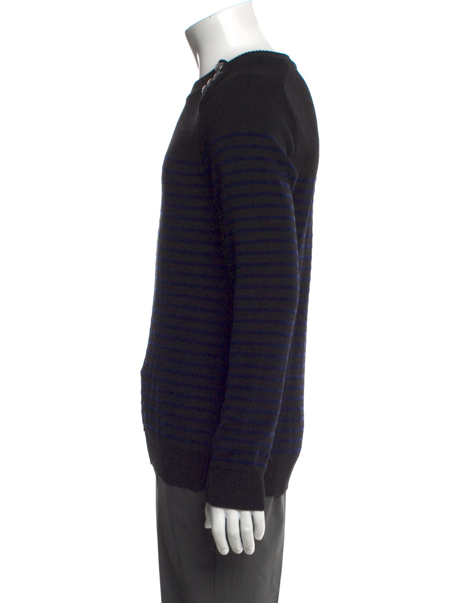 Balmain Merino Wool Striped Pullover