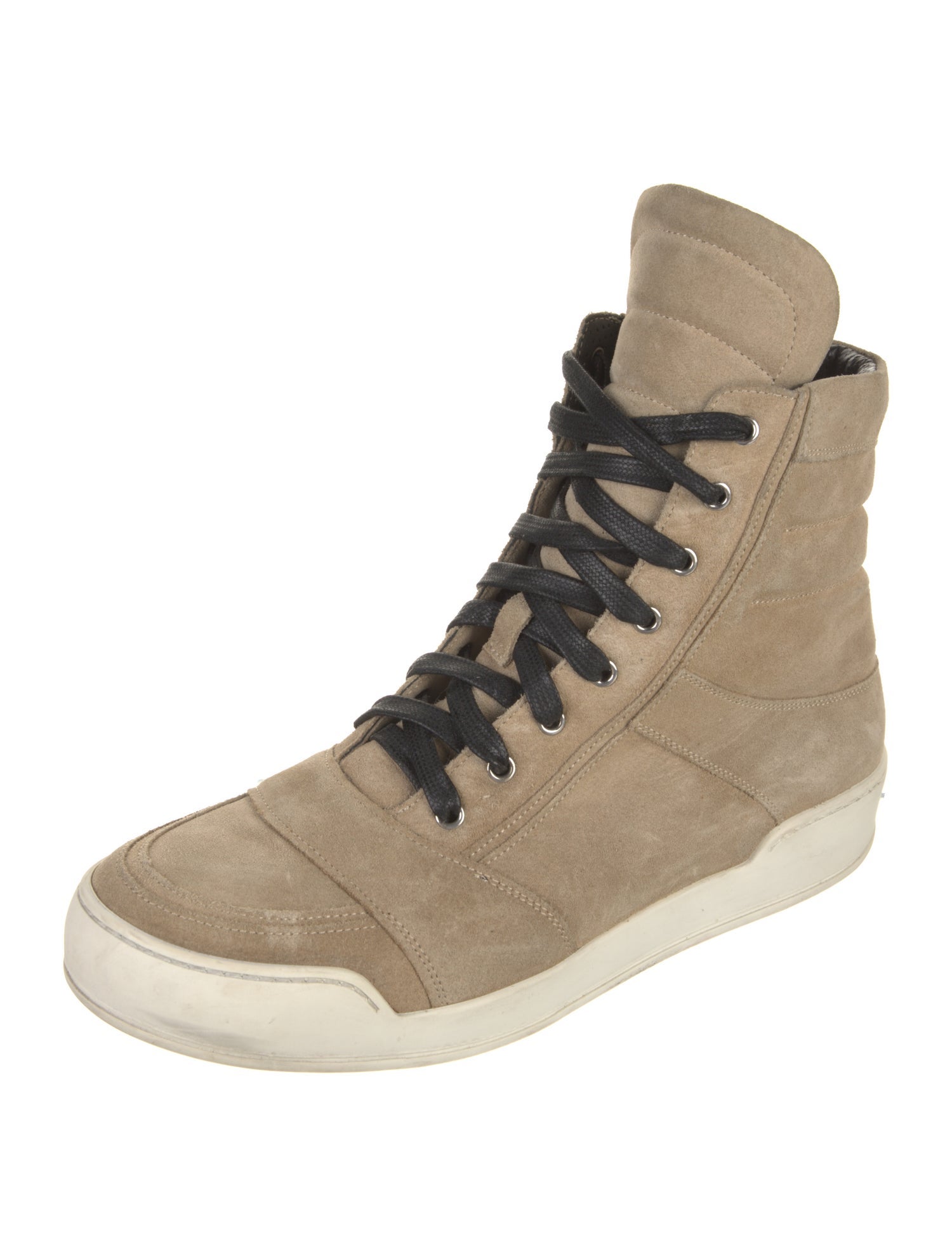 Balmain Suede Colorblock Pattern Sneakers