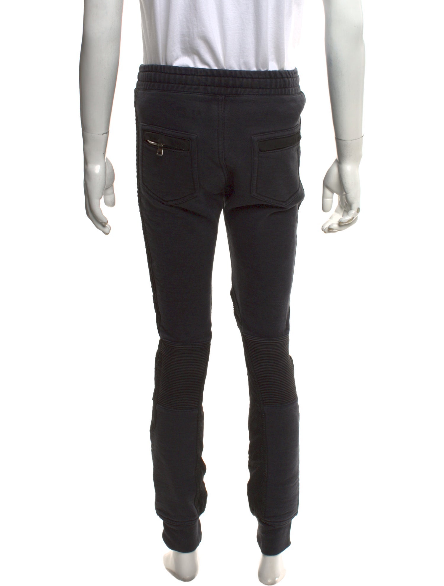 Balmain Moto Jeans - Grey Jeans, Clothing - BAM127573 | The RealReal