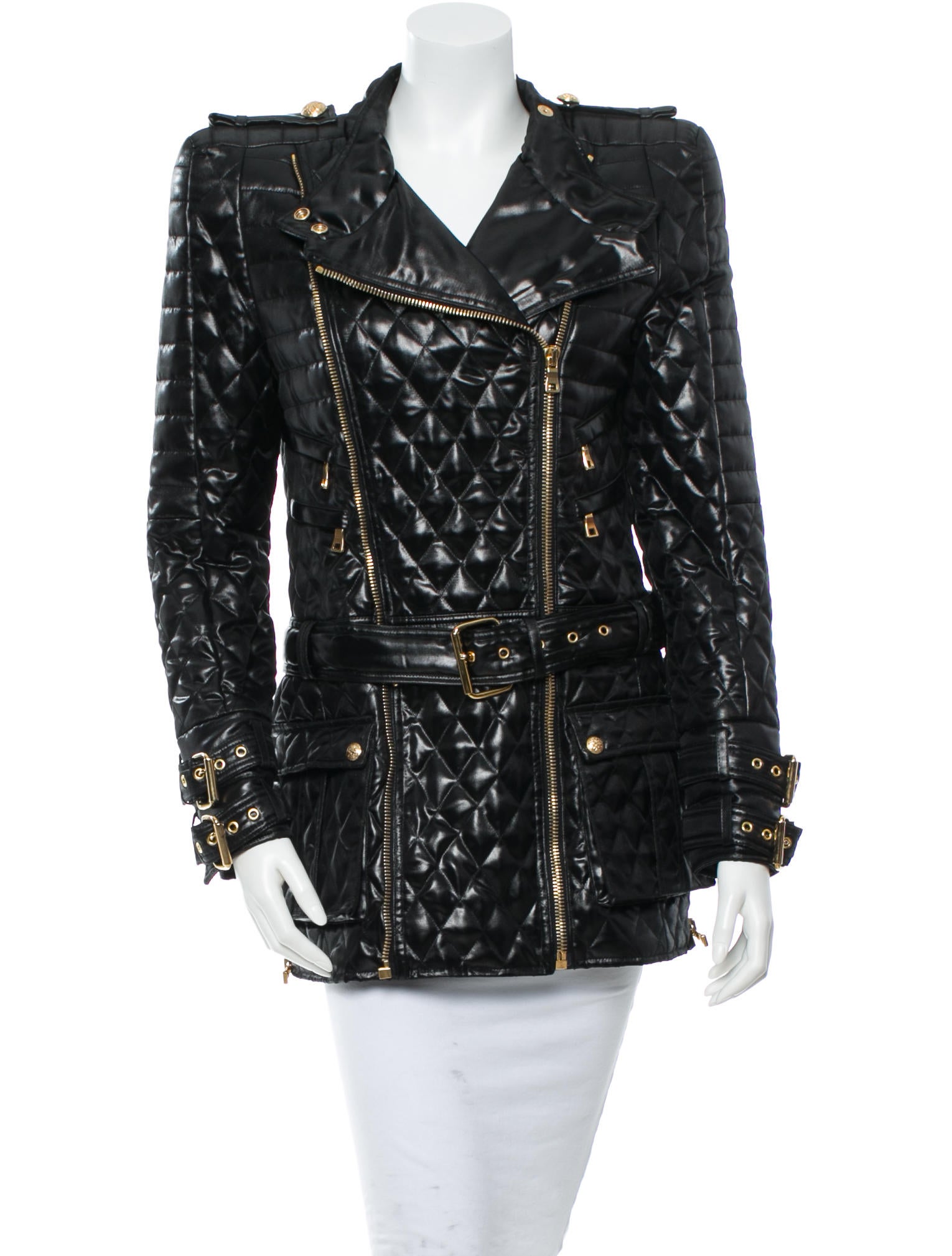 Balmain Quilted Down Jacket Clothing BAM21397 The RealReal