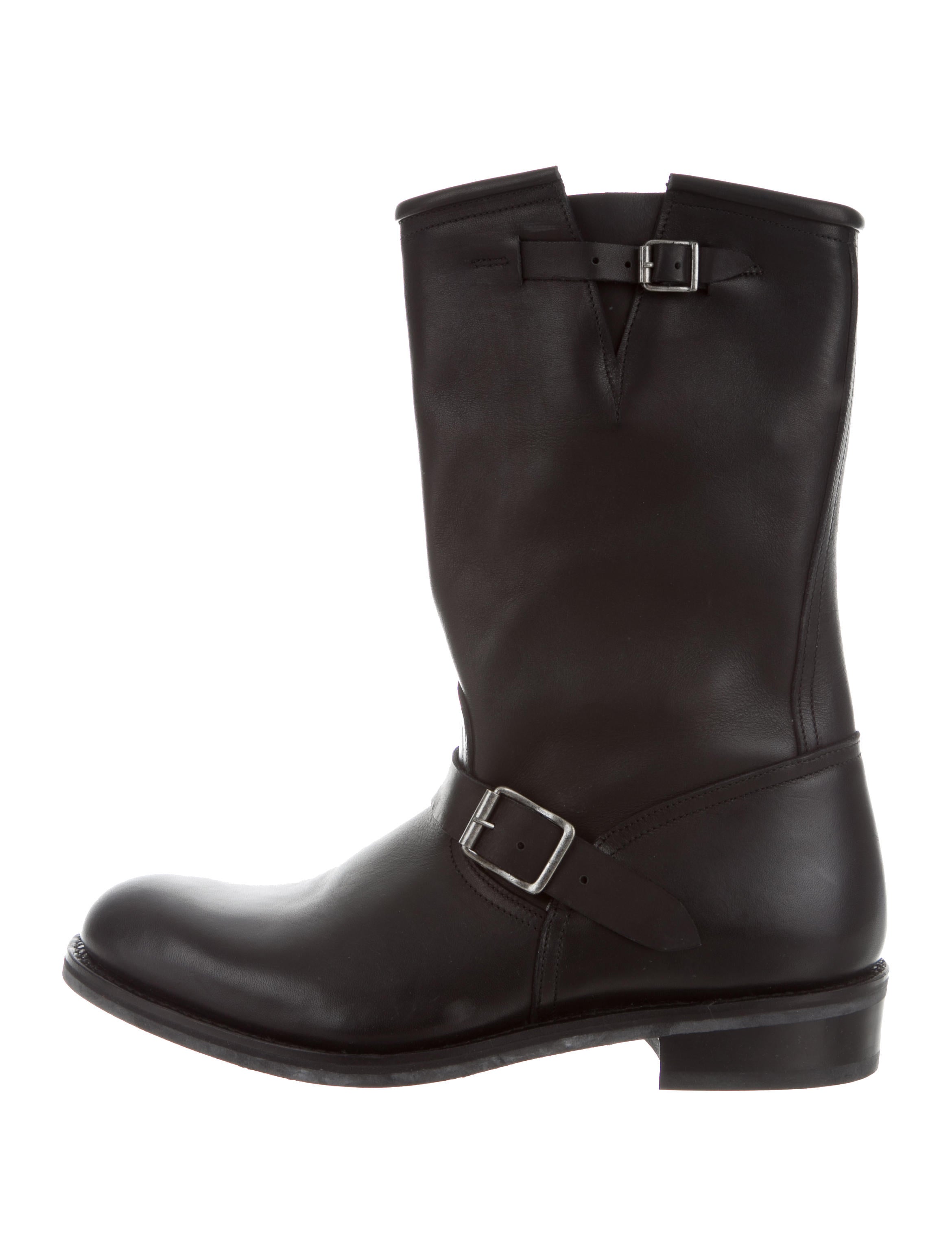 Balmain Leather Engineer Boots - Black Boots, Shoes - BAM23562