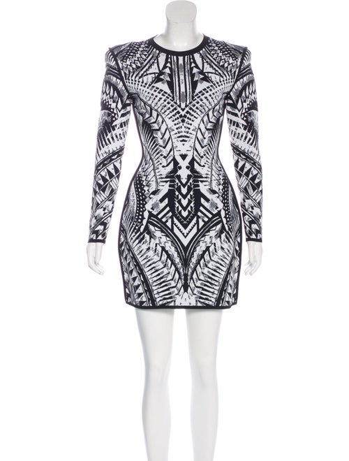 Balmain Knit Mini Dress Black