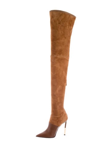 BALMAIN 25S HIGH HEELS WITH B METAL DETAIL 95MM IN LIGHT BROWN CALFSKIN