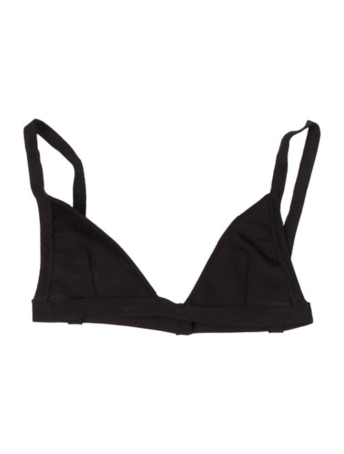 Balmain Knitted Swimsuit Top w/ Tags Black
