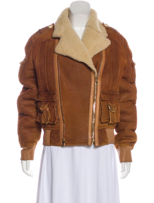 Balmain Leather & Shearling Jacket