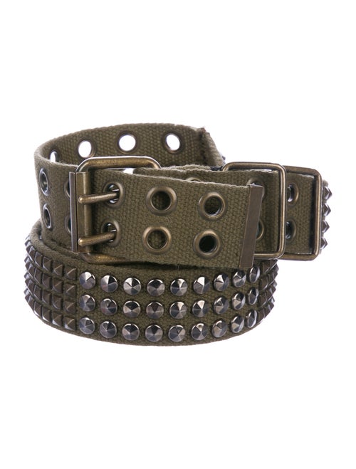 Balmain Embellished Wrap-Around Belt Olive