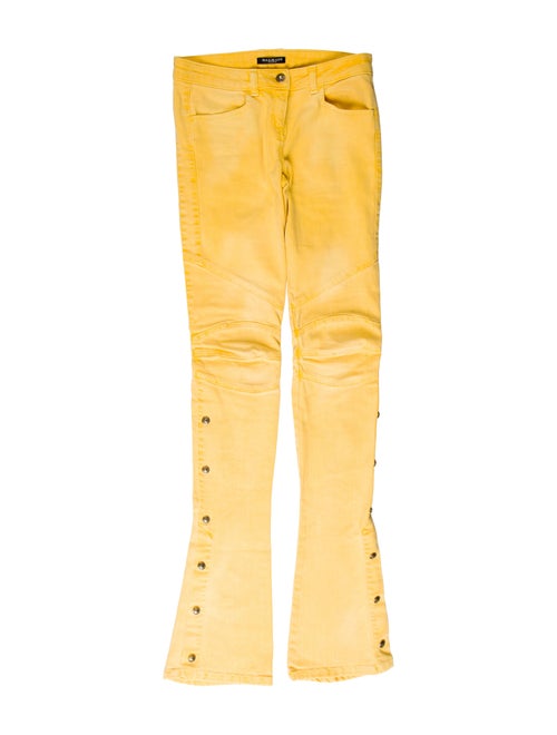 Balmain Mid-Rise Flared Jeans Yellow