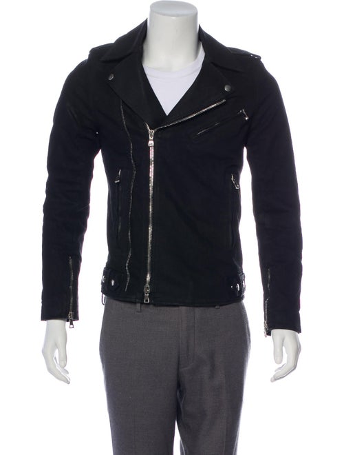 Balmain Denim Moto Jacket black