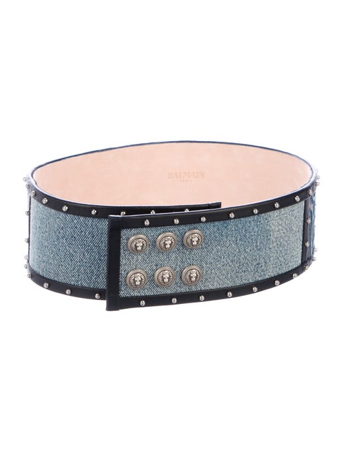 Balmain Embellished Waist Belt Blue