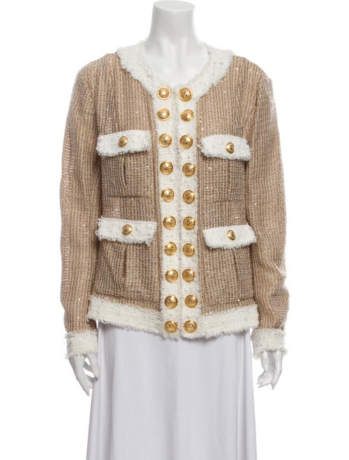 Balmain Tweed Pattern Jacket