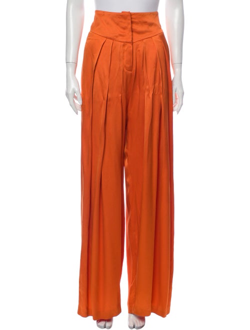 Balmain Wide Leg Pants Orange