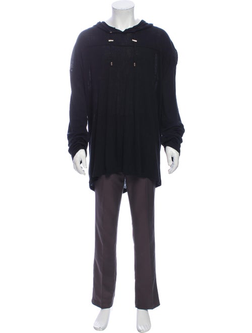 Balmain Crew Neck Long Sleeve Hoodie Black