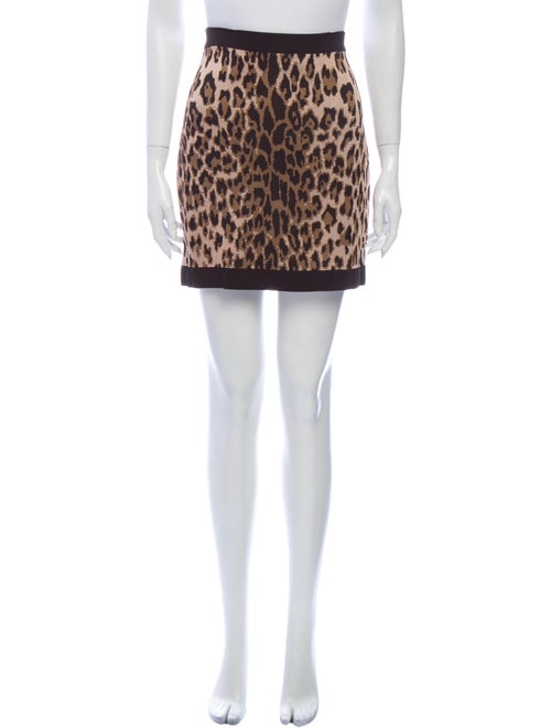 Balmain Animal Print Mini Skirt