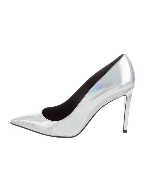 Balmain Leather Pumps Silver