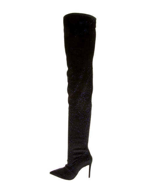 Balmain Over-The-Knee Sock Boots Blue