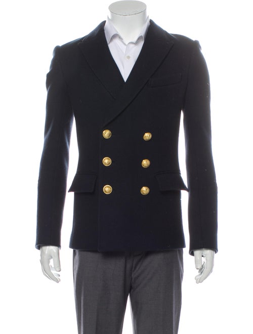 Balmain Wool Peacoat Wool