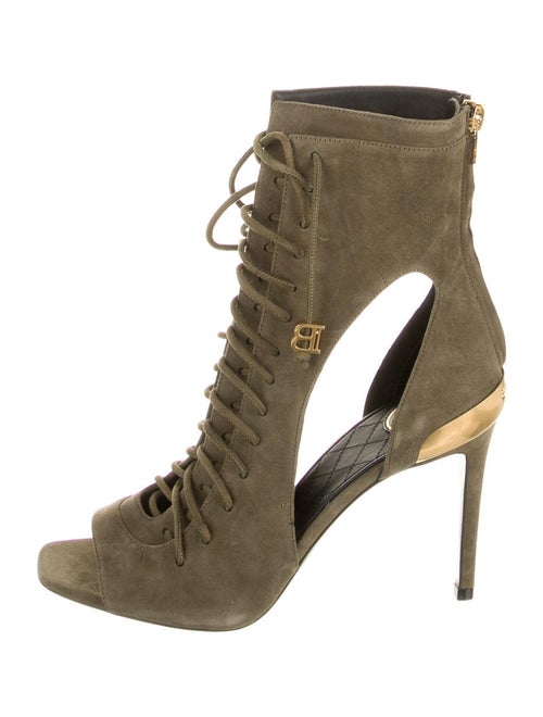 Balmain Suede Sandals Green