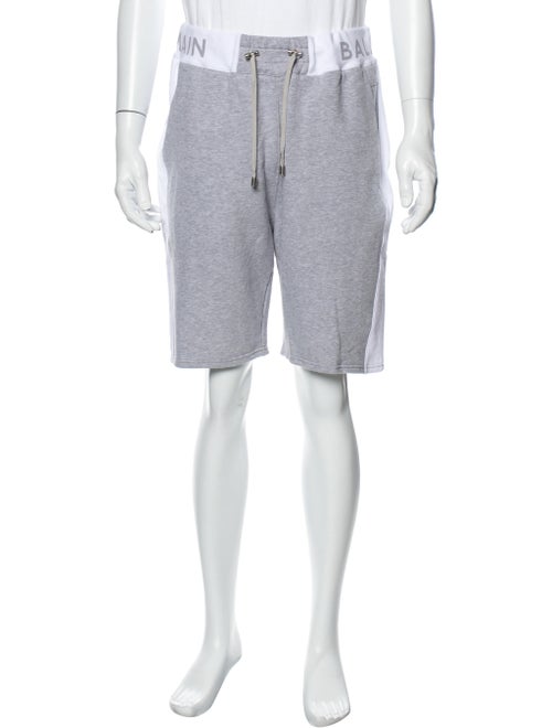 Balmain logo-printed track shorts Athletic Shorts