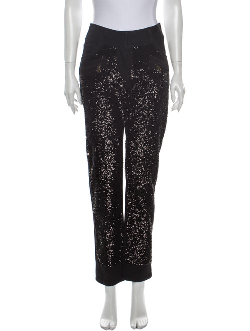 Balmain Mid-Rise Straight Leg Jeans Black
