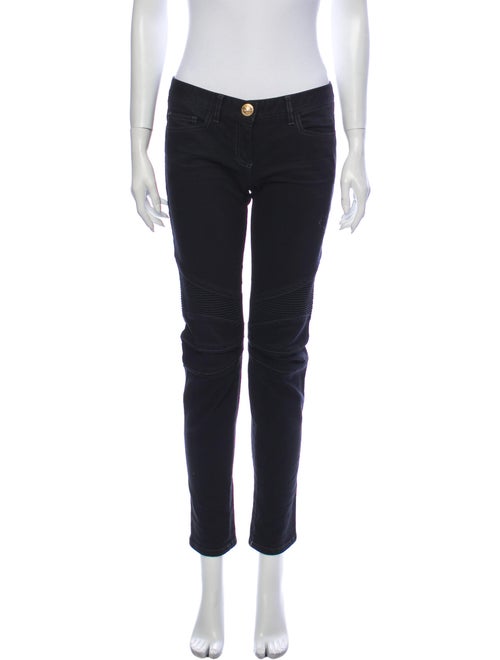 Balmain Low-Rise Straight Leg Jeans Black