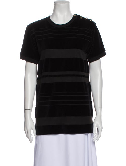 Balmain 2015 Striped T-Shirt Black
