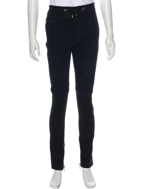 Balmain Leather Pants Black